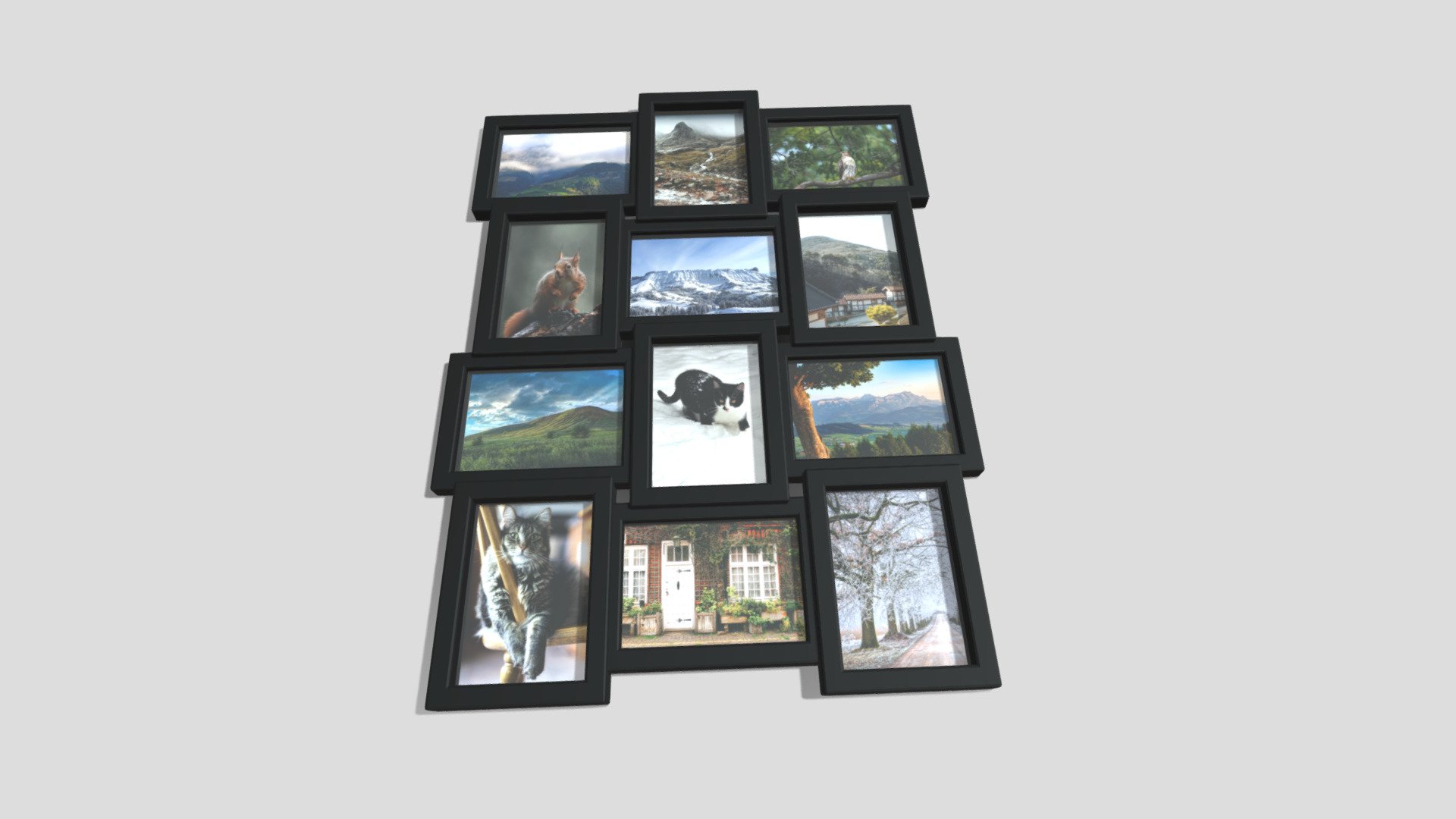 photo collage, wall