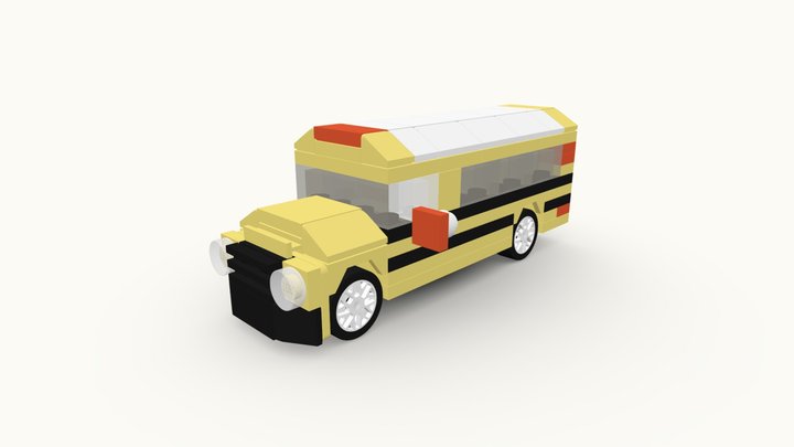 LEGO School Bus MOC [#0101] 3D Model