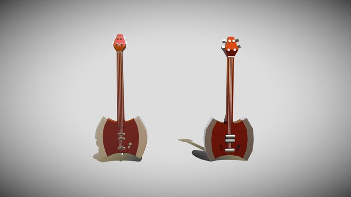 Marceline's guitar bass 3D Model