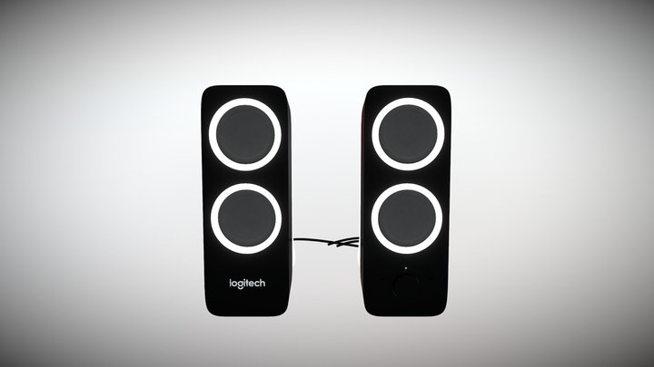 Logitech Z200 2.0 Speaker 3D Model
