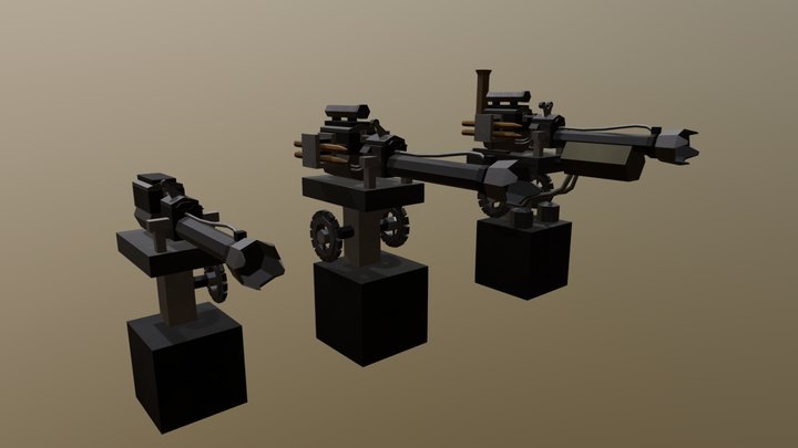 Heavy Gun Towers 3D Model