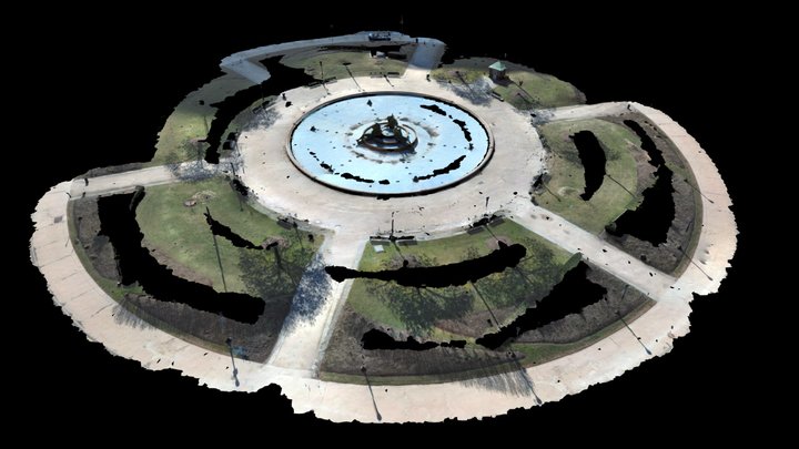 Logan Circle Swann Fountain 3D Model