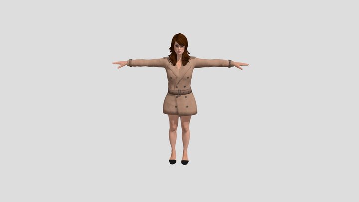 Female civilian v3 3D Model
