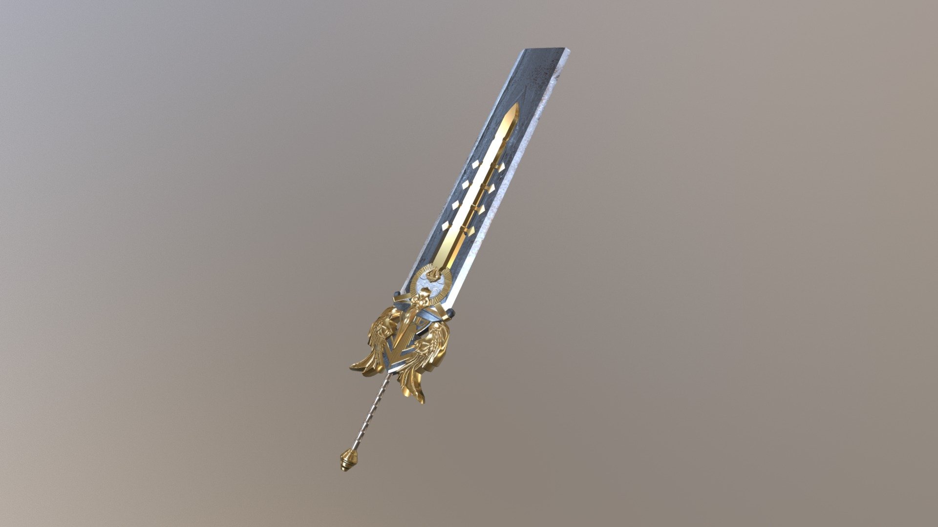 Gladiolus Amicitia Heavy Sword 3D model by Foxial