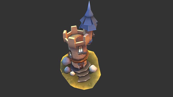 Fantasy medieval tower. 3D Model