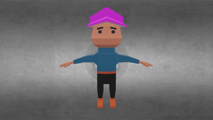 low poly Character 3D Model