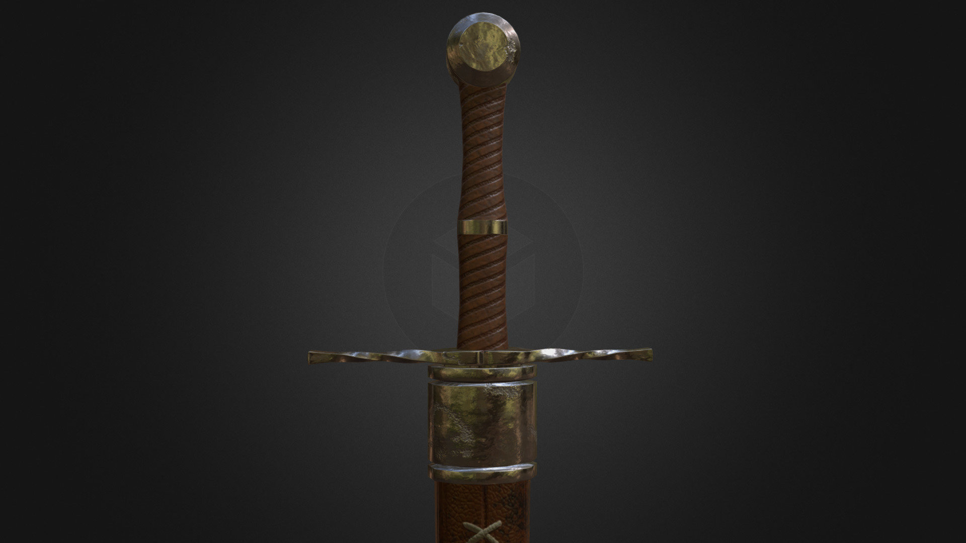 Sword with scabbard (Low Poly)