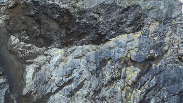 Big Chalk Cliff Rock Drone Scan 3D Model