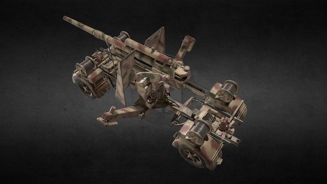 Flak 36 88mm 3D Model