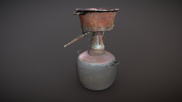 Alambique em cobre 3D Model