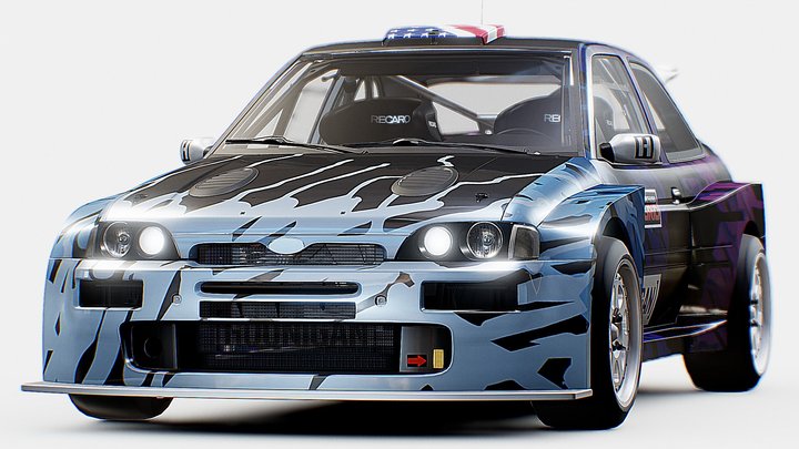 Ford Escort RS Cosworth COSSIE | www.vecarz.com – Modello 3D gratuito STL