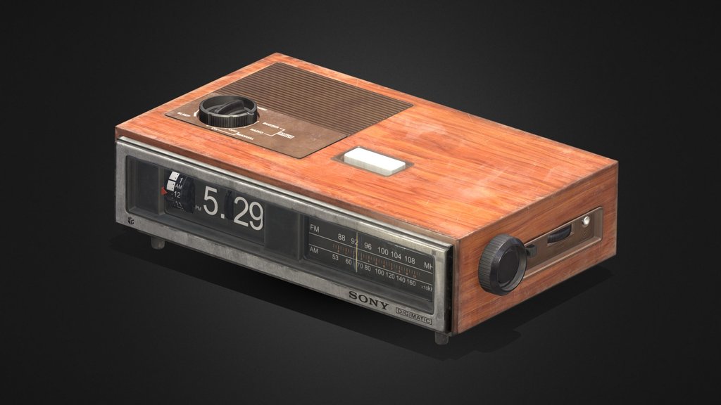 Vintage Sony Digimatic Flip Clock Radio