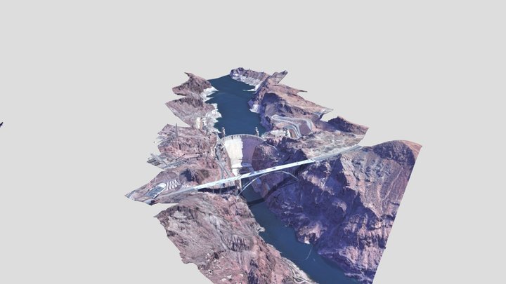 Hydropower engineering. Hoover dam 3D Model
