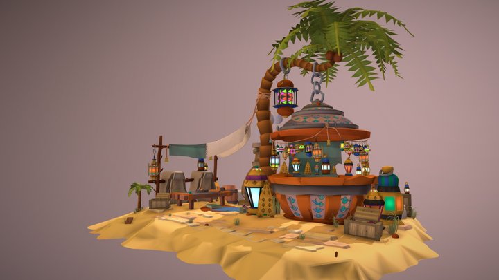 DAE Bazaar 1001 Nights Lantern Shop 3D Model