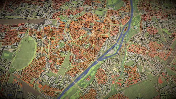 Munich Germany - city and urban 3D Model