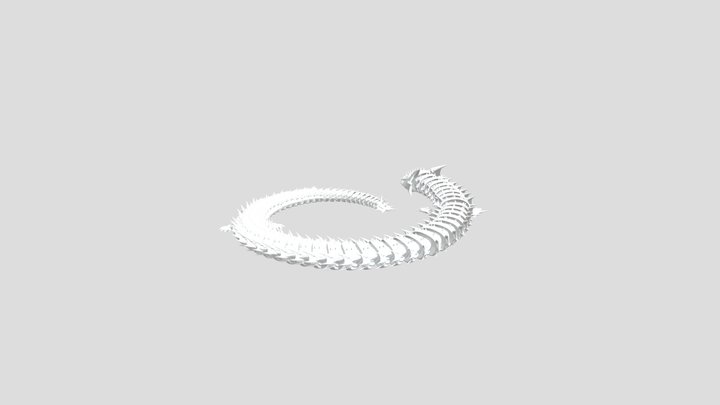 Dragon Articulado Estilo Griego 3D Model