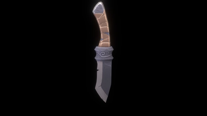 Small Stylized Knife 3D Model