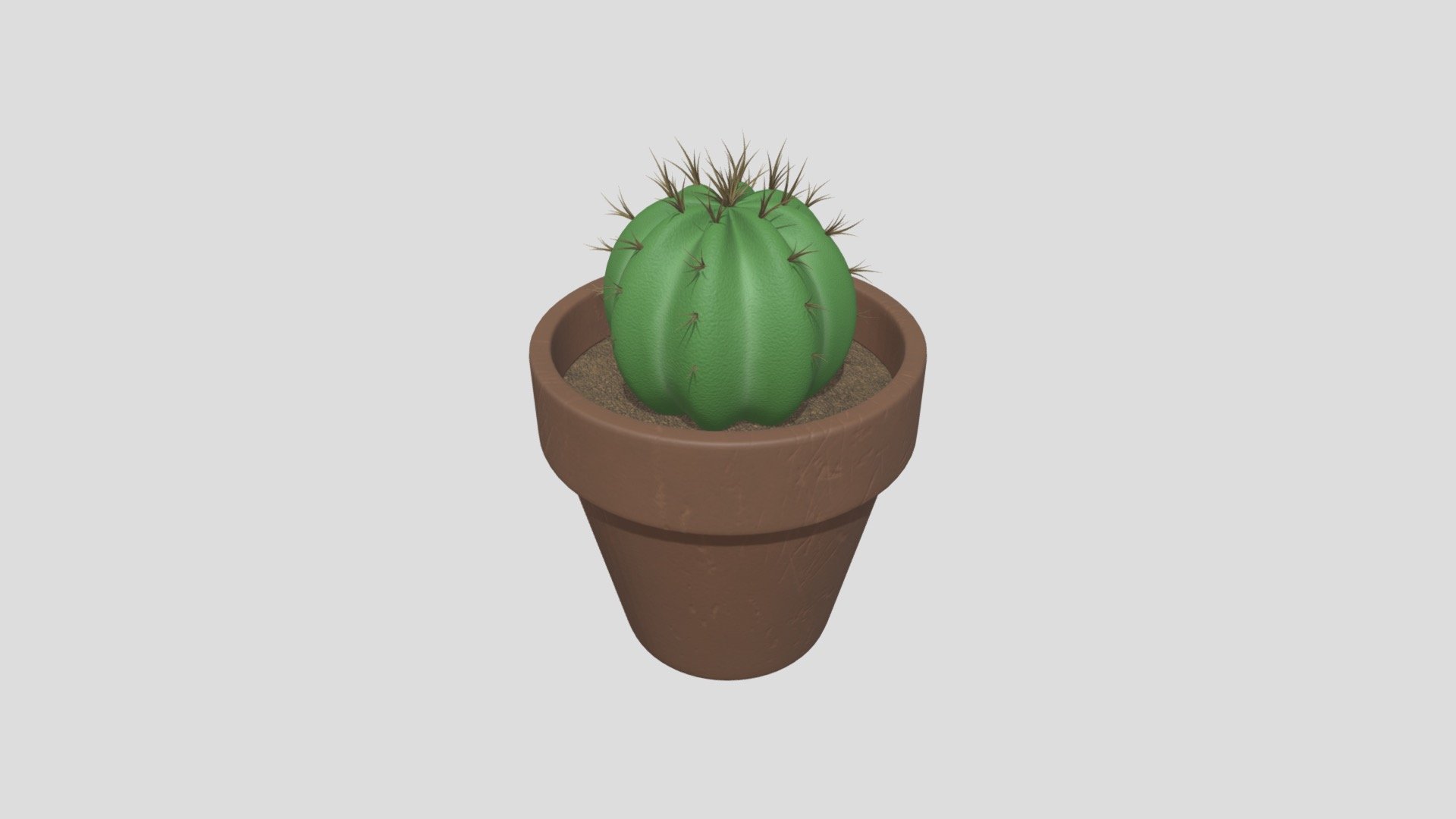 Cactus In A Flower Pot — Sketchfab embed 3D viewer