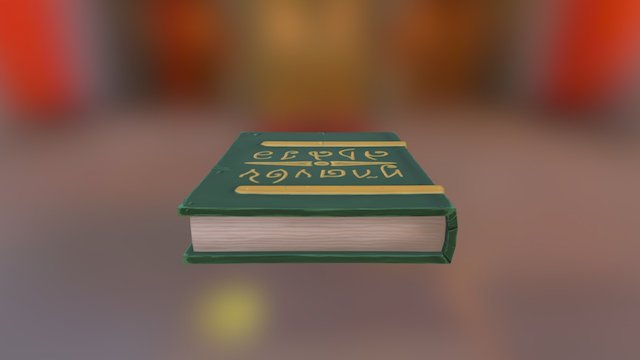 Closed Book Green 3D Model