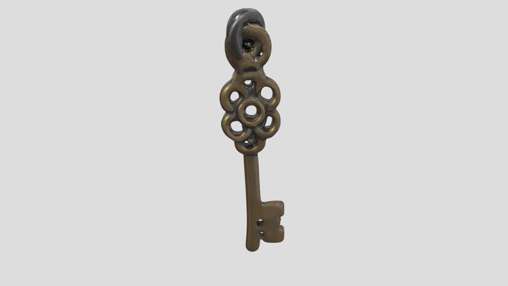 Ornate Key Charm 3D Model