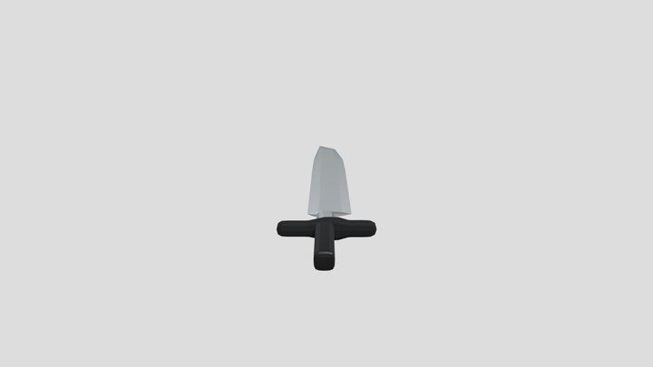 Low Poly Knife 3D Model