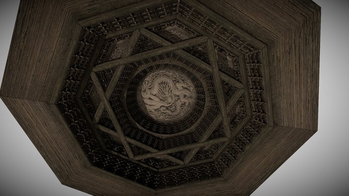 中国古建筑 藻井 Chinese ancient architectural 3D Model