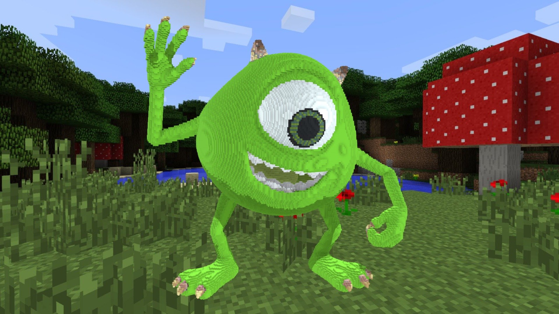 Minecraft Monsters Inc, Mike Build Schematic