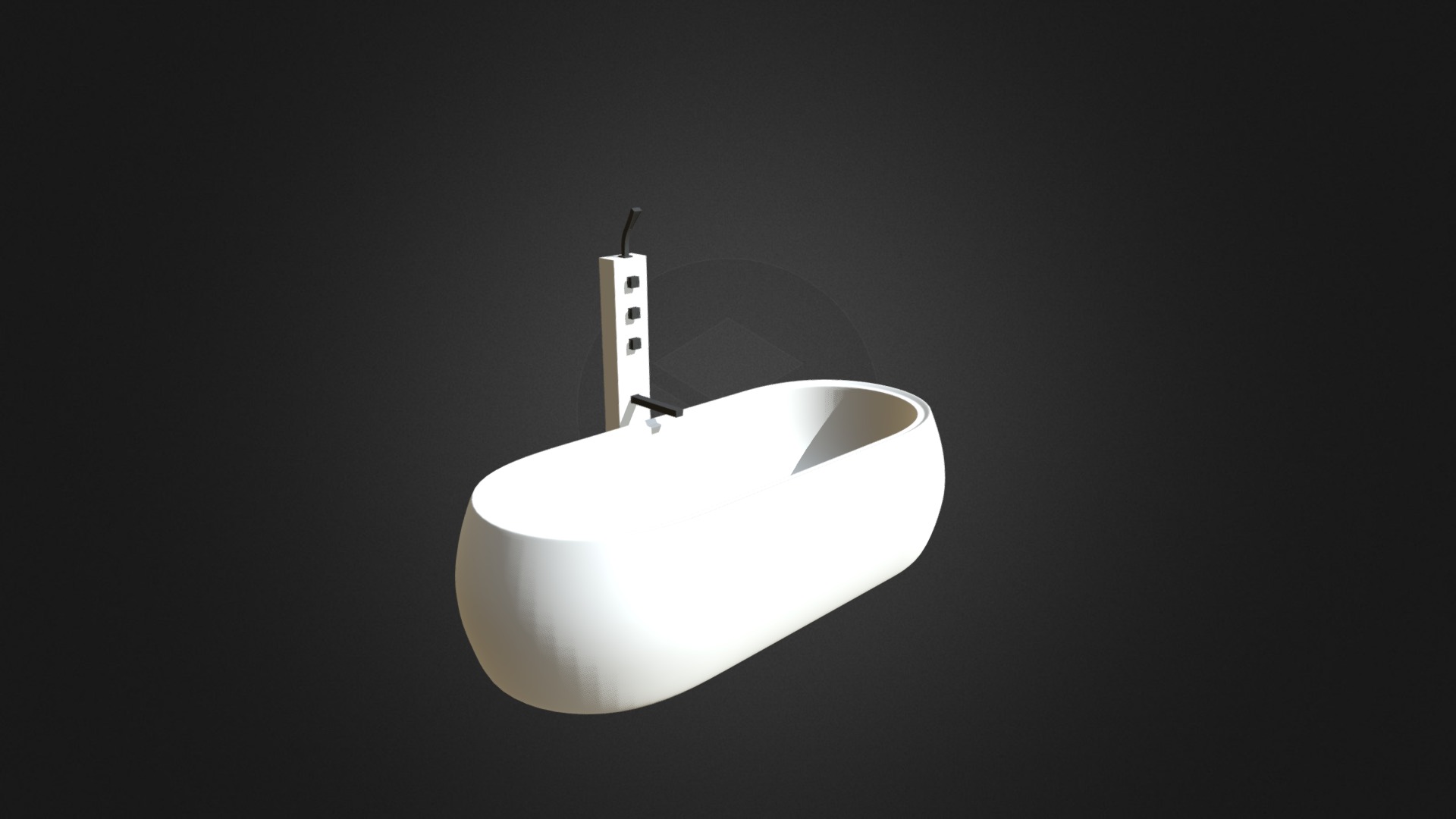 3D model Bathtube - This is a 3D model of the Bathtube. The 3D model is about a light bulb with a light bulb.