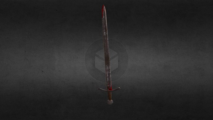 Classic Medieval LowPoly Sword 3D Model