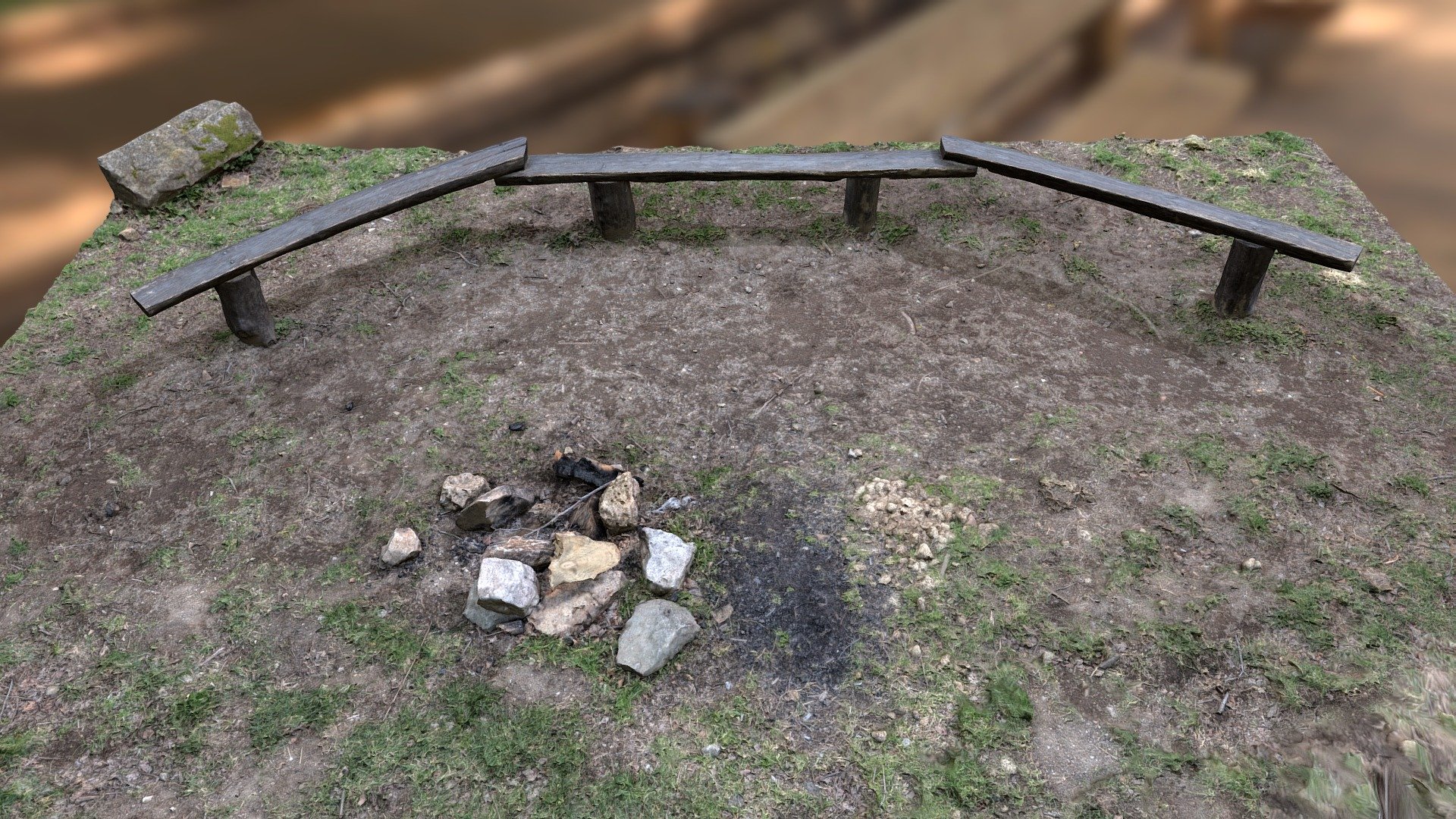 Benches with fire -RAWscan