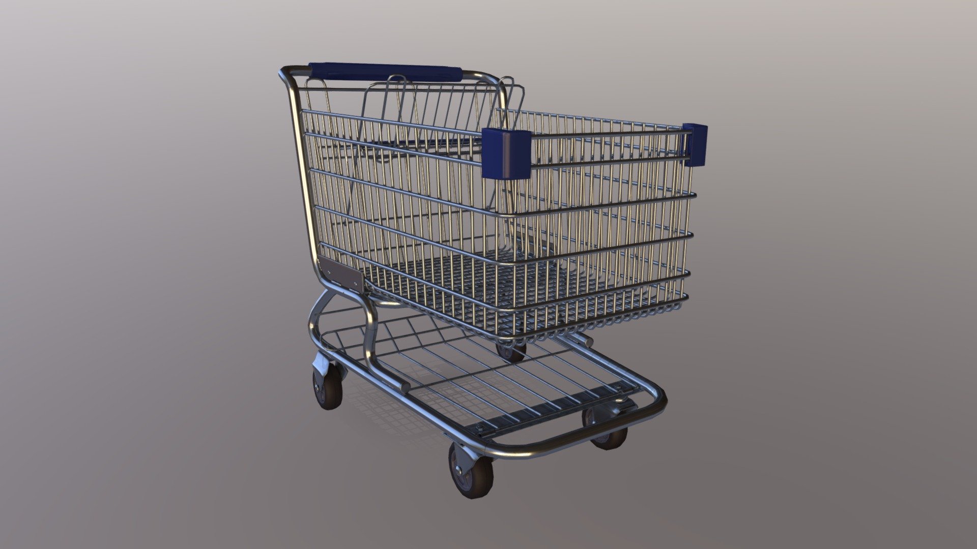 Grocery Store Shopping Cart 3D model by BlenderPretender [c0298e9