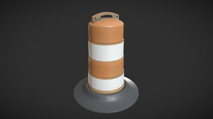 Traffic Drum 3D Model