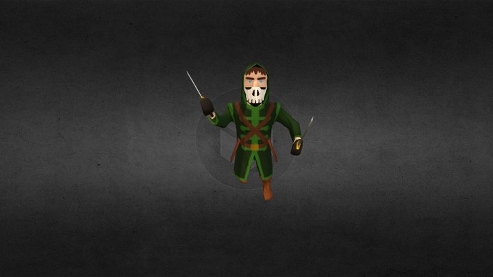 Bandit with swords 3D Model