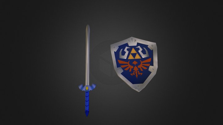 Sword+Shield 3D Model