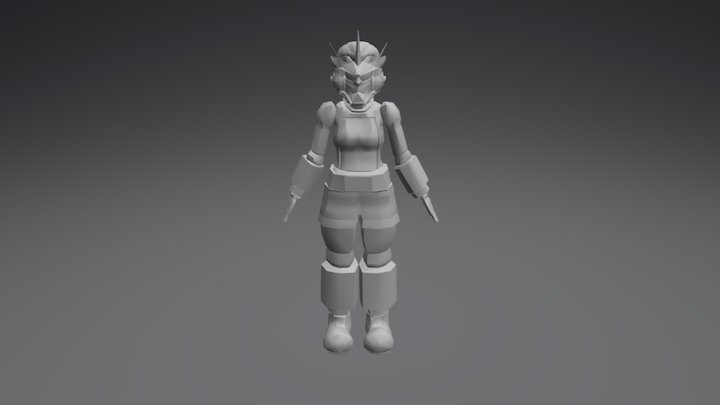 Kingfisher helmet and suit - version 1 3D Model