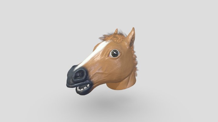 Horse Mask Brown 3D Model