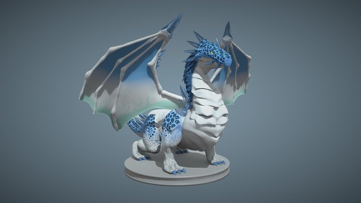 Ice Dragon 3D Model