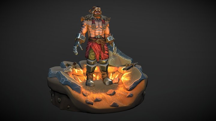 Villtur: Barbarian 3D Character 3D Model