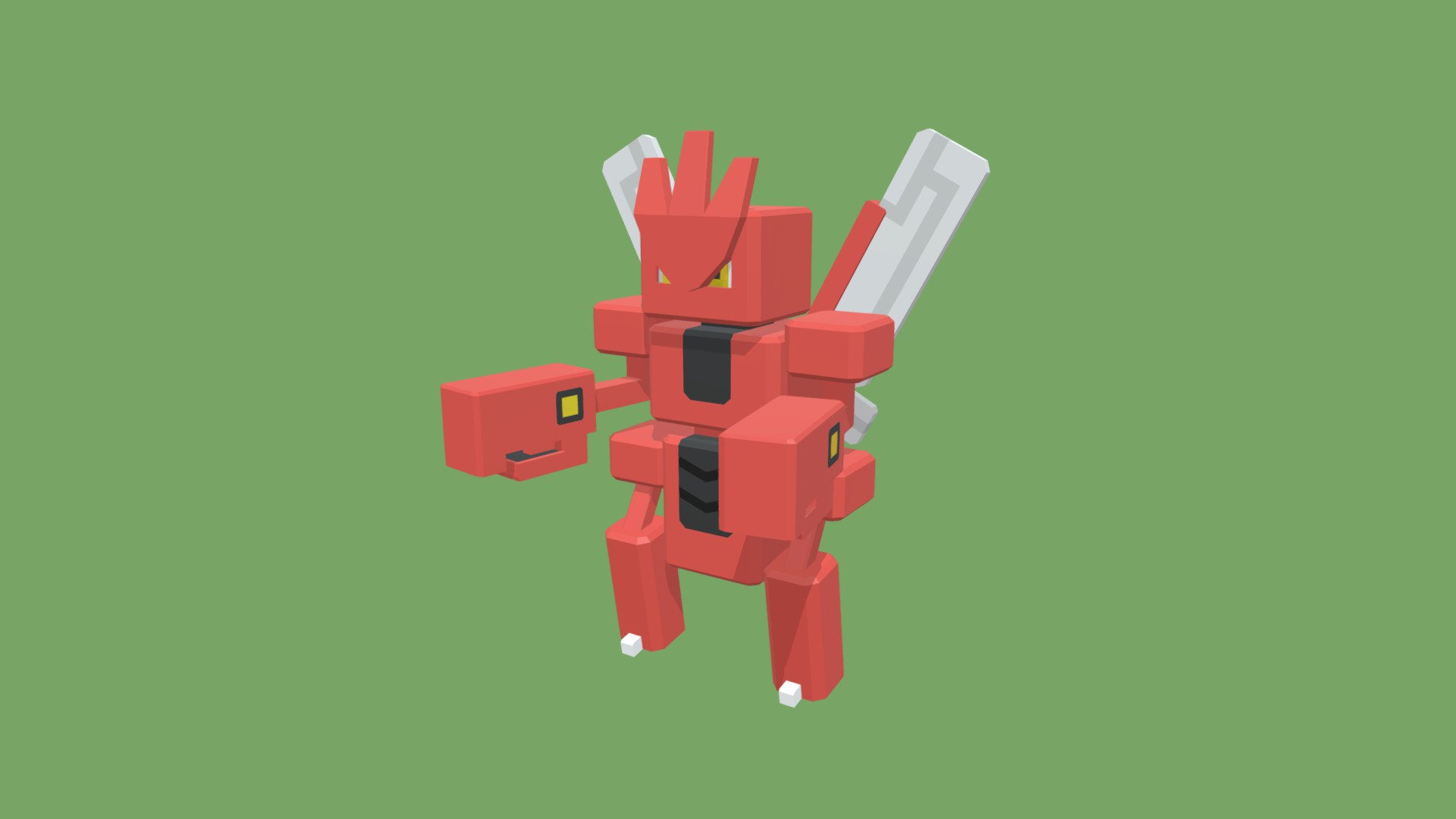 Scizor Pokemon Quest Recreation 3D model by LeYe [c02fe68] Sketchfab