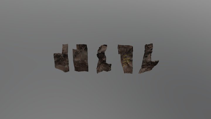 Rusty Corrugated Roofs 3D Model