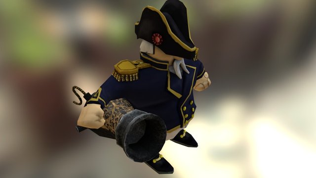 Low poly Napoleonic soldier 3D Model