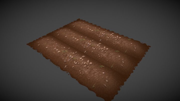 Tileable Garden Plot 3D Model