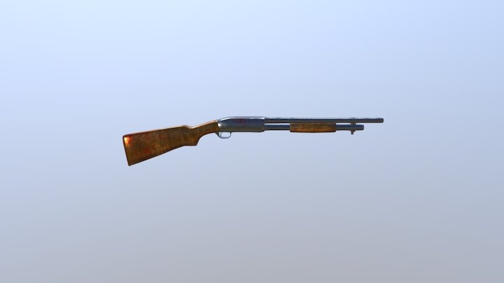 Shotgun Proto painted 3D Model