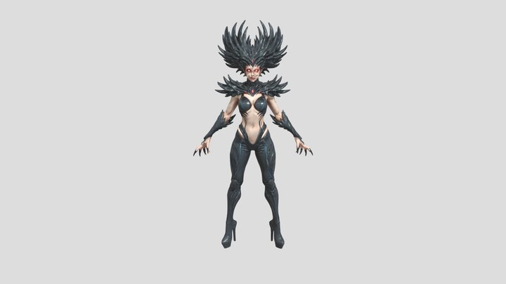 Female Sci-Fi Villain 3D Model