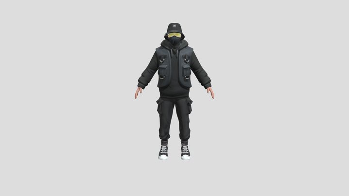 Man in Black 3D Model