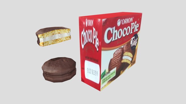 Choco Pie Snack Pack - Low Poly Food Assets