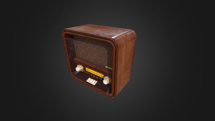 Radio VIntage Auna 3D Model