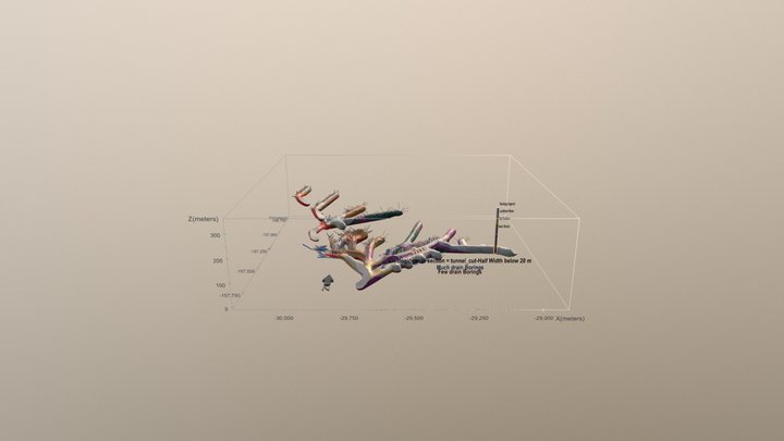 Tunnel Cut 20m Fulmodel 3D Model