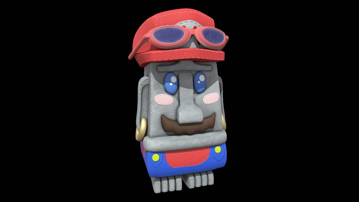 Mario Moai Plushee 3D Model