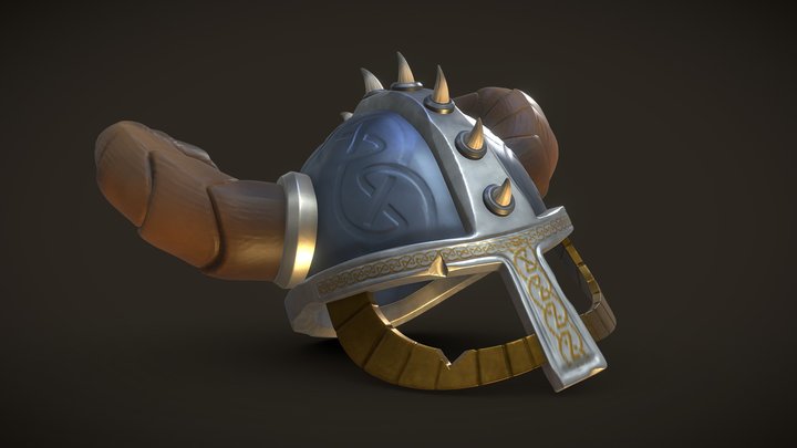 DS Asset01 Viking Helmet 3D Model